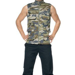 Leg Avenue Army Sergeant Vest Camouflage Camo Men Costume SIZE XL
